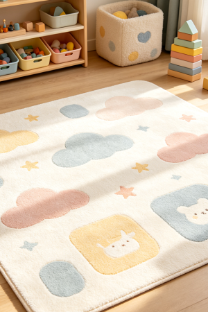 Kids Room Soft Rug With Cute Pattern Design